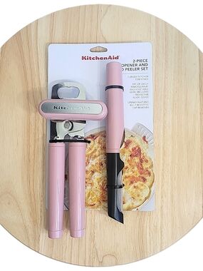 KitchenAid Pink 2-Piece Can Opener and Peeler Set